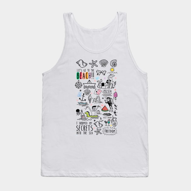 Summer beach paradise Tank Top by SuperrSunday